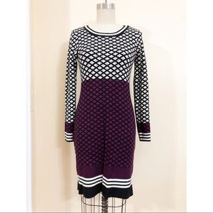 Pattern Shift Sweater Dress